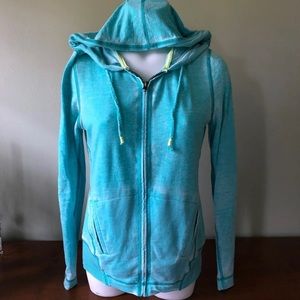 Burnout style zip up hoodie